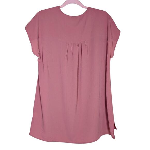 Faith And Joy Women's Shirt Top Blouse Size 2X Mauve Dusty Rose - Picture 2 of 7